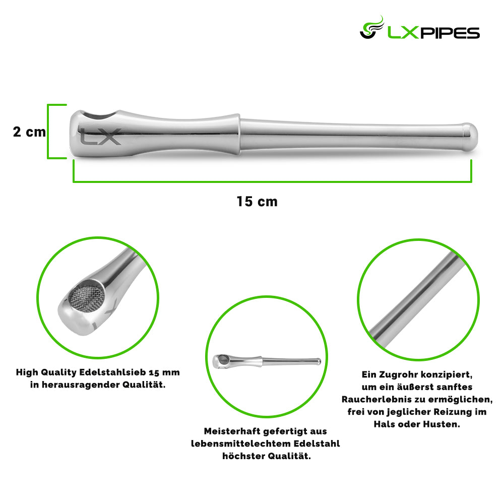 LX Pipes Athletic 2.0 Xtra Large - Hochwertige Edelstahl Rauchpfeife